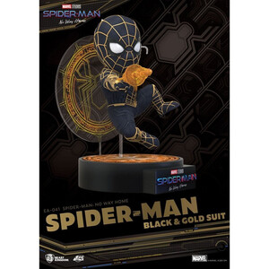 Beast Kingdom Toys Spider-Man No Way Home Egg Attack Figure Spider-Man Black & Gold Suit 