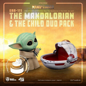 Beast Kingdom Toys Star Wars The Mandalorian Egg Attacks The Mandalorian & The Child 