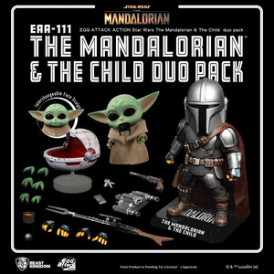 Beast Kingdom Toys Star Wars The Mandalorian Egg Attacks The Mandalorian & The Child 