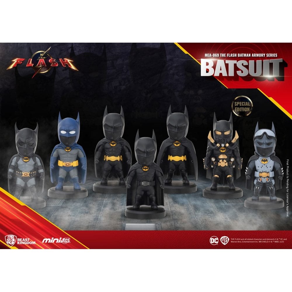 Beast Kingdom Toys DC Comics Mini Egg Attack 6-Pack + 1 The Flash Series Batman Armory Blind Box Set 