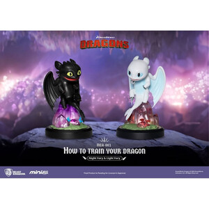 Beast Kingdom Toys How To Train Your Dragon Mini Egg Attacks 2-Pack Night Fury & Light Fury 