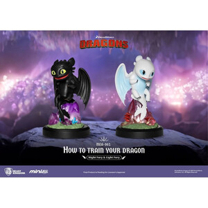 Beast Kingdom Toys How To Train Your Dragon Mini Egg Attacks 2-Pack Night Fury & Light Fury 