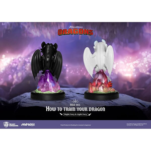 Beast Kingdom Toys How To Train Your Dragon Mini Egg Attacks 2-Pack Night Fury & Light Fury 