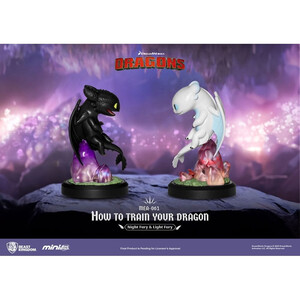 Beast Kingdom Toys How To Train Your Dragon Mini Egg Attacks 2-Pack Night Fury & Light Fury 