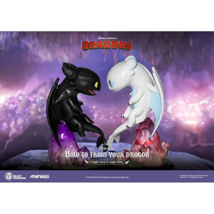 Beast Kingdom Toys How To Train Your Dragon Mini Egg Attacks 2-Pack Night Fury & Light Fury 
