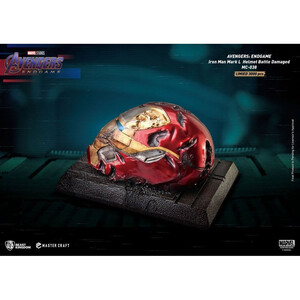 Beast Kingdom Toys Avengers Endgame Master Craft Iron Man Mark50 Helmet Battle Damaged 