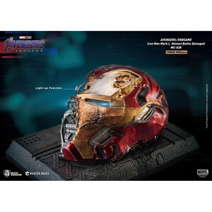 Beast Kingdom Toys Avengers Endgame Master Craft Iron Man Mark50 Helmet Battle Damaged 