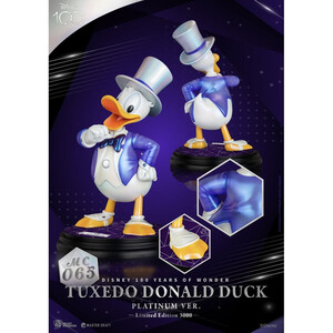 Beast Kingdom Toys Disney 100th Master Craft Tuxedo Donald Duck (Platinum Ver.) 