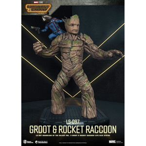 Beast Kingdom Toys Guardians of the Galaxy 3 Life-Size Statue Groot & Rocket Raccoon 