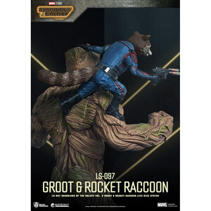Beast Kingdom Toys Guardians of the Galaxy 3 Life-Size Statue Groot & Rocket Raccoon 