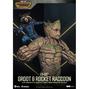 Beast Kingdom Toys Guardians of the Galaxy 3 Life-Size Statue Groot & Rocket Raccoon 