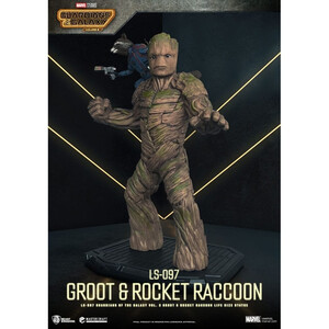 Beast Kingdom Toys Guardians of the Galaxy 3 Life-Size Statue Groot & Rocket Raccoon 