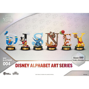 Beast Kingdom Toys Disney Mini D-Stage Diorama 6-pack 100 Years of Wonder-Disney Alphabet Art 