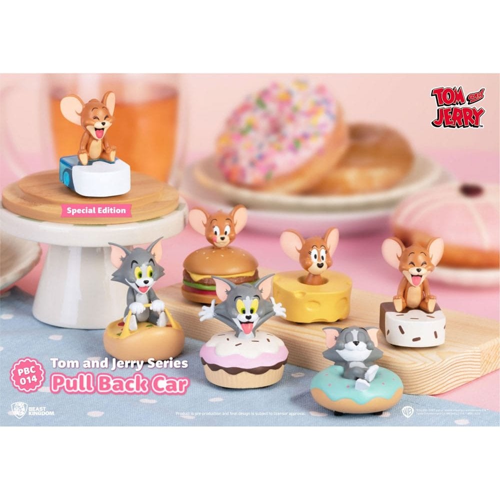 Beast Kingdom Toys Tom & Jerry Pull Back Cars Blind Box 6-Pack 