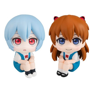 Megahouse Evangelion 3.0+1.0 Thrice Upon a Time Look Up Figure Double Pack Rei Ayanami & Shikinami Asuka Langley With Gift 