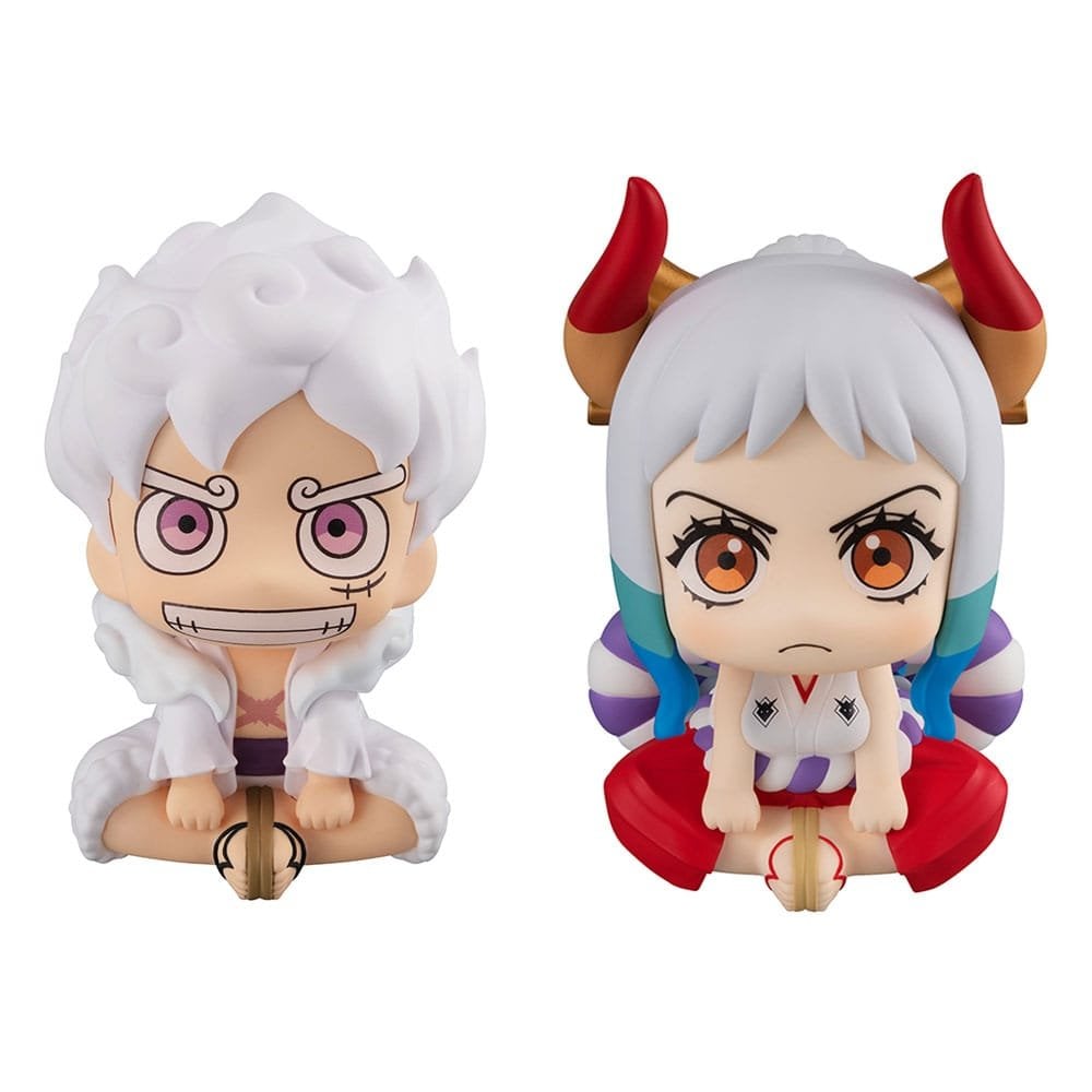 Megahouse One Piece Look Up Figure Double Pack Monkey D. Luffy  Gear Fifth & Yamato With Gift 