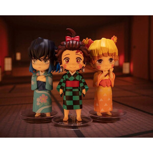 Bandai Demon Slayer Kimetsu no Yaiba Figuarts Minis Entertainment District Arc Set (Sumiko, Zenko, Inoko) 