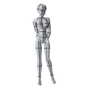 Bandai S.H. Figuarts Body Chan Action Figure Wireframe Gray Color Version 