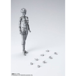 Bandai S.H. Figuarts Body Chan Action Figure Wireframe Gray Color Version 
