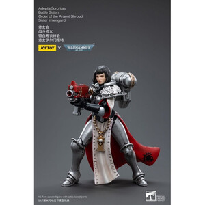 JoyToy Warhammer 40k 1/18 Scale Action Figure Adepta Sororitas Battle Sisters Order of the Argent Shroud Sister Irmengard 