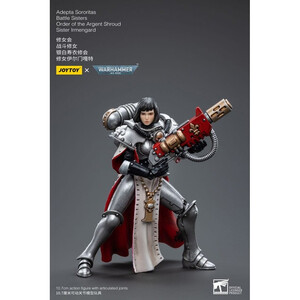 JoyToy Warhammer 40k 1/18 Scale Action Figure Adepta Sororitas Battle Sisters Order of the Argent Shroud Sister Irmengard 