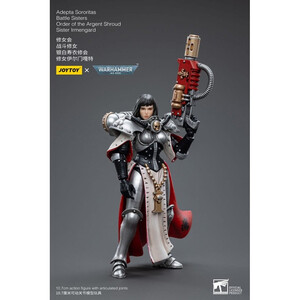 JoyToy Warhammer 40k 1/18 Scale Action Figure Adepta Sororitas Battle Sisters Order of the Argent Shroud Sister Irmengard 