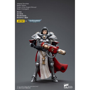 JoyToy Warhammer 40k 1/18 Scale Action Figure Adepta Sororitas Battle Sisters Order of the Argent Shroud Sister Irmengard 