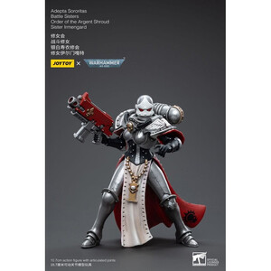 JoyToy Warhammer 40k 1/18 Scale Action Figure Adepta Sororitas Battle Sisters Order of the Argent Shroud Sister Irmengard 