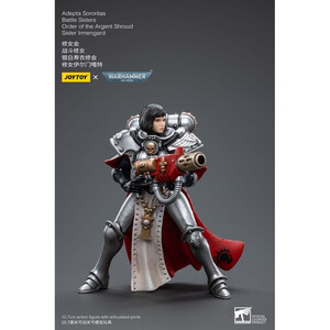 JoyToy Warhammer 40k 1/18 Scale Action Figure Adepta Sororitas Battle Sisters Order of the Argent Shroud Sister Irmengard 