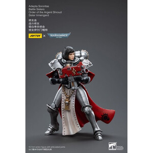 JoyToy Warhammer 40k 1/18 Scale Action Figure Adepta Sororitas Battle Sisters Order of the Argent Shroud Sister Irmengard 