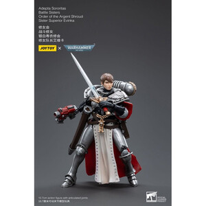 JoyToy Warhammer 40k 1/18 Scale Action Figure Adepta Sororitas Battle Sisters Order of the Argent Shroud Sister Superior Evinka 