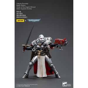 JoyToy Warhammer 40k 1/18 Scale Action Figure Adepta Sororitas Battle Sisters Order of the Argent Shroud Sister Superior Evinka 
