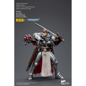 JoyToy Warhammer 40k 1/18 Scale Action Figure Adepta Sororitas Battle Sisters Order of the Argent Shroud Sister Superior Evinka 