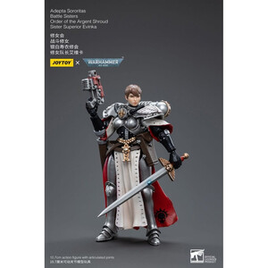 JoyToy Warhammer 40k 1/18 Scale Action Figure Adepta Sororitas Battle Sisters Order of the Argent Shroud Sister Superior Evinka 