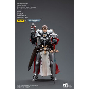 JoyToy Warhammer 40k 1/18 Scale Action Figure Adepta Sororitas Battle Sisters Order of the Argent Shroud Sister Superior Evinka 