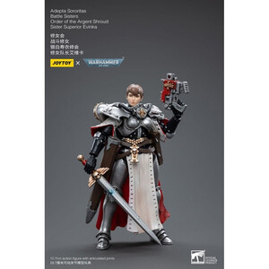 JoyToy Warhammer 40k 1/18 Scale Action Figure Adepta Sororitas Battle Sisters Order of the Argent Shroud Sister Superior Evinka 