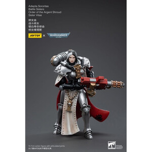 JoyToy Warhammer 40k 1/18 Scale Action Figure Adepta Sororitas Battle Sisters Order of the Argent Shroud Sister Vitas 