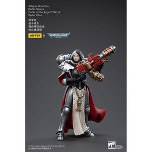 JoyToy Warhammer 40k 1/18 Scale Action Figure Adepta Sororitas Battle Sisters Order of the Argent Shroud Sister Vitas 