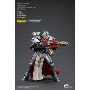 JoyToy Warhammer 40k 1/18 Scale Action Figure Adepta Sororitas Battle Sisters Order of the Argent Shroud Sister Vitas 