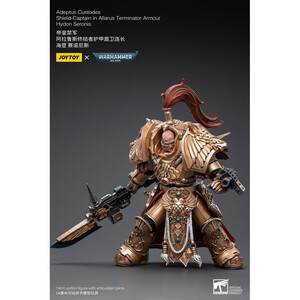 JoyToy Warhammer 40k 1/18 Scale Action Figure Adeptus Custodes Shield-Captain in Allarus Terminator Armour Hydon Seronis 