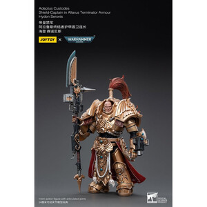 JoyToy Warhammer 40k 1/18 Scale Action Figure Adeptus Custodes Shield-Captain in Allarus Terminator Armour Hydon Seronis 