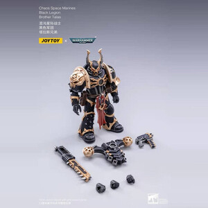 JoyToy Warhammer 40k 1/18 Scale Action Figure Black Legion Brother Talas 