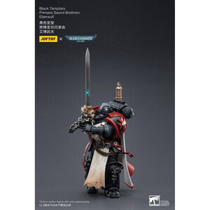 JoyToy Warhammer 40k 1/18 Scale Action Figure Black Templars Primaris Sword Brethren Eberwulf 