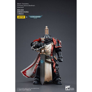 JoyToy Warhammer 40k 1/18 Scale Action Figure Black Templars Primaris Sword Brethren Eberwulf 