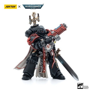 JoyToy Warhammer 40k 1/18 Scale Action Figure Black Templars Sword Brethren Brother Lombast 