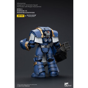 JoyToy Warhammer The Horus Heresy 1/18 Scale Action Figure Uitramarines Cataphractii Terminator Squad Terminator with Reaper Autocannon 