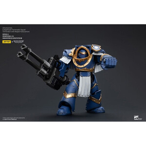 JoyToy Warhammer The Horus Heresy 1/18 Scale Action Figure Uitramarines Cataphractii Terminator Squad Terminator with Reaper Autocannon 