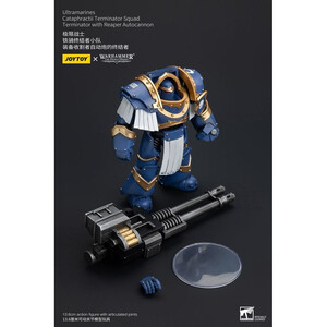 JoyToy Warhammer The Horus Heresy 1/18 Scale Action Figure Uitramarines Cataphractii Terminator Squad Terminator with Reaper Autocannon 