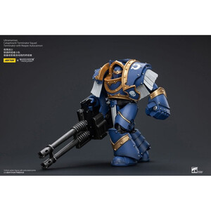 JoyToy Warhammer The Horus Heresy 1/18 Scale Action Figure Uitramarines Cataphractii Terminator Squad Terminator with Reaper Autocannon 