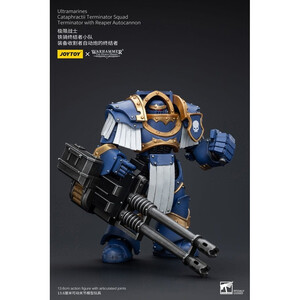 JoyToy Warhammer The Horus Heresy 1/18 Scale Action Figure Uitramarines Cataphractii Terminator Squad Terminator with Reaper Autocannon 